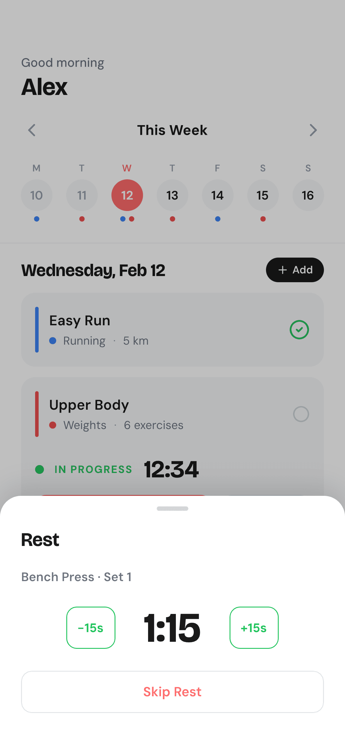 Today – Rest Countdown